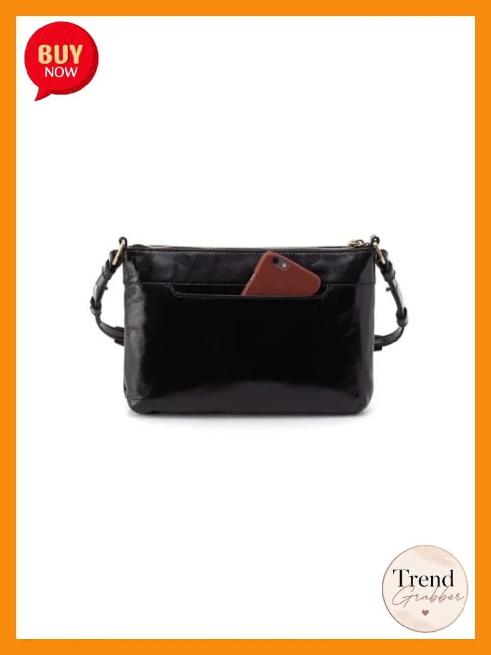 100% Leather Crossbody Bag with Multiple Pockets
